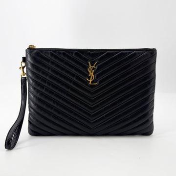 SAINT LAURENT モノグラム・マトラッセ・ゴールドクランッチ・ニューミディアム 155279422