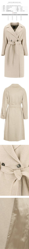 MaxMara Resina Wool Belted Coat Light Beige 2425016092 002 149268542 [P]