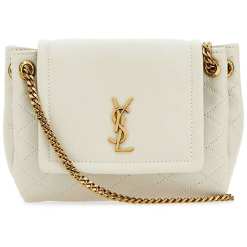 SAINT LAURENT 25FW ゴールドロゴ NOLITA ミニチェーンバッグ クリームホワイト 672738 1EL07 9207 150552832
