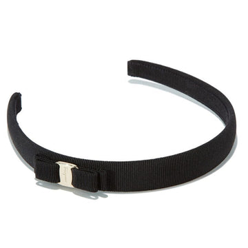 SALVATORE FERRAGAMO Goldene Abara Schleifen Haarband Schwarz 34-0086 0430314 141060347
