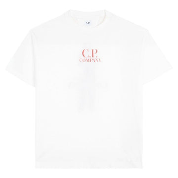 CP Company Logo Print T-Shirt White 18CMTS141A 005100W 103 137996350