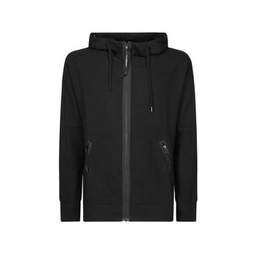 CP COMPANY Diagonaler erhobener Fleece-Goggle-Hoodie Schwarz 005086W 999 155183549