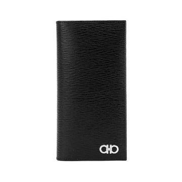 SALVATORE FERRAGAMO 26SS doppelte Gancini Zweiton Geldbörse Schwarz-Rot 66-A069 0686018 150552621