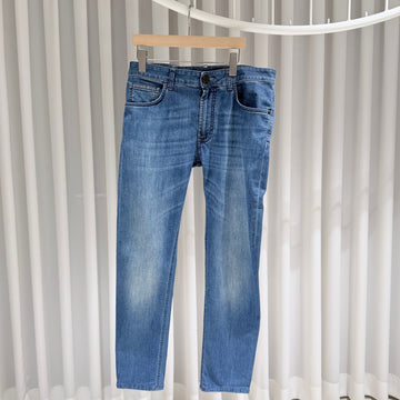 STEFANO RICCI レザーパッチデニムパンツ 32 155287038