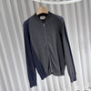 HERMES カシミアニットジップアップグレー Navy 155287117 [P]