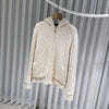 Kiton Cashmere Cable Knit Hoodie Zipper Ivory 155289318 [P]
