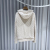 Kiton Cashmere Cable Knit Hoodie Zipper Ivory 155289318 [P]