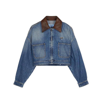 Prada Crop Denim Jacket 148395080