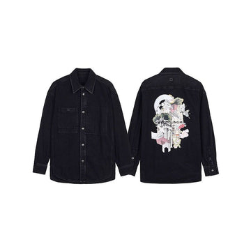 Wooyoungmi City Graphic Denim Shirt 148492589