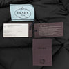 PRADA リナイロン ガーメント フード ダウン ジャケット ブラック 38 155290564 [P]