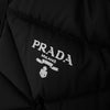PRADA リナイロン ガーメント フード ダウン ジャケット ブラック 38 155290564 [P]
