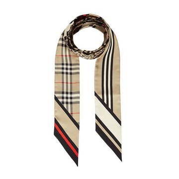 BURBERRY [スリップクリスクラッチ] トリプルチェック スカーフ レディース スキニー SLK 8037017 155291394