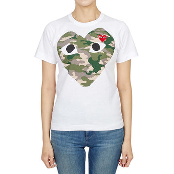 COMME DES GARCONS [スクラッチ] カモフラージュハート 女性 半袖 Tシャツ AZ T241 051 1 155293538