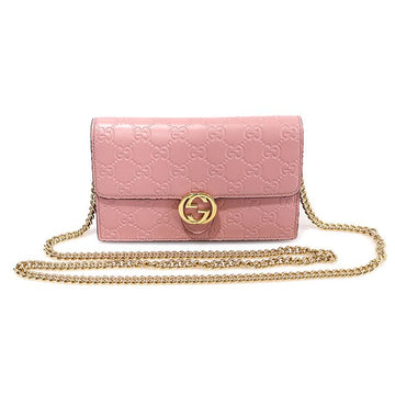 GUCCI Signature Ketten WOC Clutch Crossbody in Rosa 409340 155295861