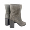 CHANEL Gray Suede Shorts Boots 36 1/2C 235 6VCHS28810 155298912 [P]