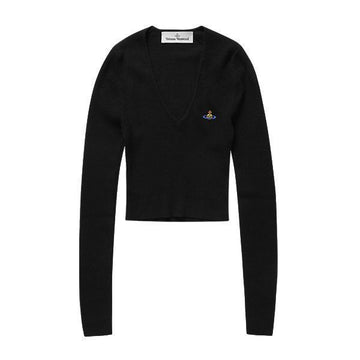 VIVIENNE WESTWOOD ベアORBロゴ刺繍ブレザー女性ニット Vネック 1803004W Y001V N401 101548102