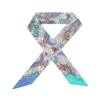 ETRO スカーフ ネイチャープリント ペイズリースキニーツイルシルク 138858932