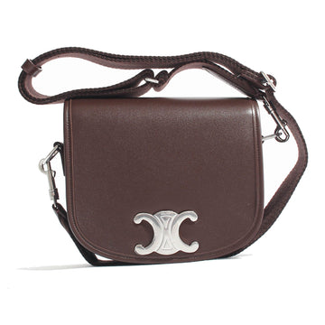 CELINE Trionf Stahl Logo Crossbody Bag Schultertasche Braun 117883GAO 18CH 155299228