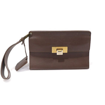 Balenciaga Brown Calfskin Metal LE DIX Clutch with Strap 332241 155301147