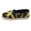 Versace Black Canvas Chain Print La Greca Espadrille Slip-On 41 155301475 [P]