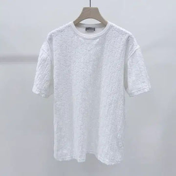 DIOR Oblique Terry Baumwoll T-Shirt Weiß 155302109