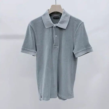 TOM FORD ロゴポロ半袖カラーTシャツ ライトブルー 155302187