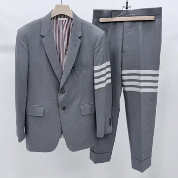 THOM BROWNE 斜め腕章プレーンウーブブレザージャケットスーツセット 155303505
