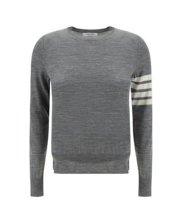Thom Browne Wool 4-Bar Relaxed Pullover Knit 152201348