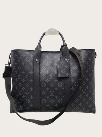 Louis Vuitton Eclipse Monogram Weekend Tote Crossbody Black 147400382