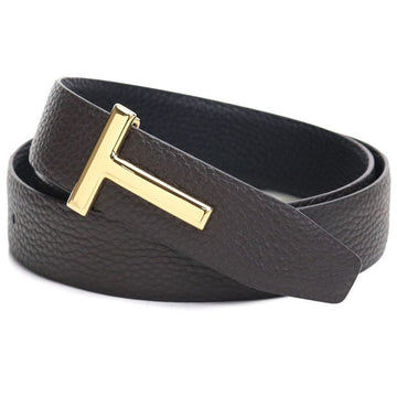 Tom Ford Gold T Logo Buckle Reversible Belt TB224T LCL050 C7906 58656319