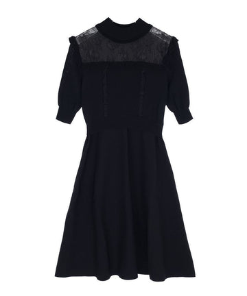 VALENTINO レースワンピース M ブラック 5ET0374 127533152