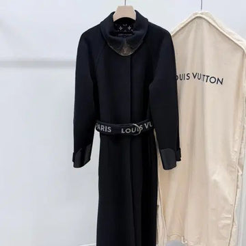 LOUIS VUITTON ダブルフェイスウィメンズコートジャケット ブラック 34 155305937