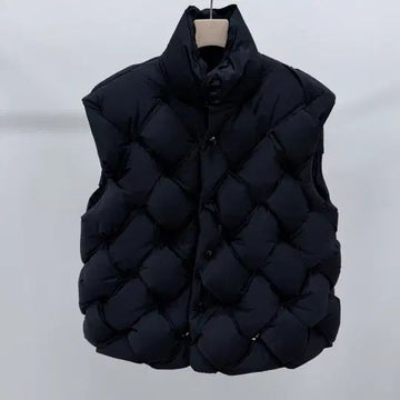 BOTTEGA VENETA Intrecciato Tech Nylon Weste Daunenjacke Schwarz 155306076