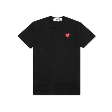 COMME DES GARCONS 26SS Rote Herz Wappen Patch T-Shirt Schwarz AX-T108-051-1 151009435