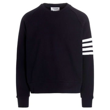 Thom Browne Diagonal Waffle Knit Sweatshirt Navy 24FW 06452 415 118712181