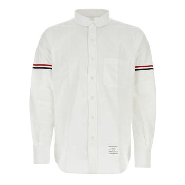 THOM BROWNE Gestreifte Slibber Searucker Hemd Weiß 00572 100 92552551