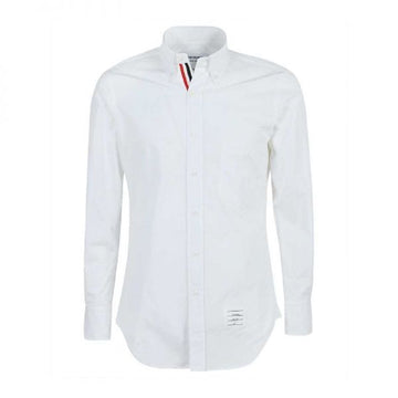 THOM BROWNE オックスフォードコットン隠しRWBトリミングボタンダウシャツ 75938214