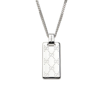 GUCCI GG Anhänger mit Signatur 925 Silber Halskette 37038 155331122