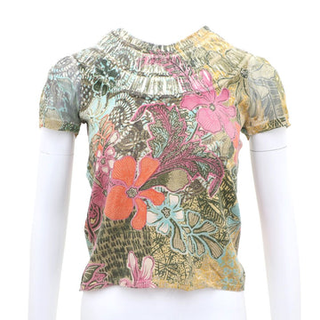 KENZO Blumen geraffte Kurzarmbluse 81086273 155331679