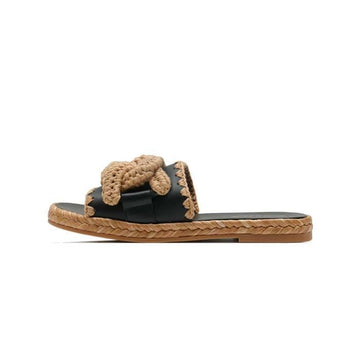 Tods Woven Chain Espadrille Sandals XXW17K0GR40-MID-B999 52870460