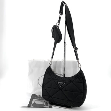PRADA パディング パッチワーク リナイロン マルチ ホーボーバッグ クロスバッグ 1bc151 155336099