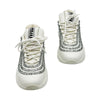 MIU MIU Weiße Leder-Kristall Sneaker 37 155337238 [P]
