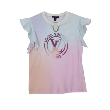 LOUIS VUITTON 1A9YEZ Lサイズ コットン グラデーション LV サークル フレア スリーブ Tシャツ 55747090
