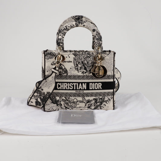 DIOR Lady Di Light Medium Tote Shoulder Bag 155073161 [P]