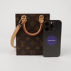 LOUIS VUITTON Petite Sac Plat Tote Schultertasche 155073772 [P]