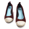 LANVIN Bordeaux Wildleder Captoe Ballerina Pumps Damen Schuhe 35 155338745 [P]