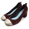 LANVIN Bordeaux Wildleder Captoe Ballerina Pumps Damen Schuhe 35 155338745 [P]