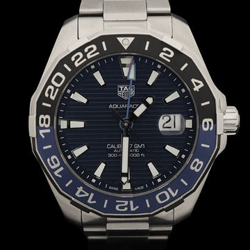 TAG HEUER 43MM スチール オートマティック GMT バットマン パワーエイド アクアレーサー メンズウォッチ 155339027