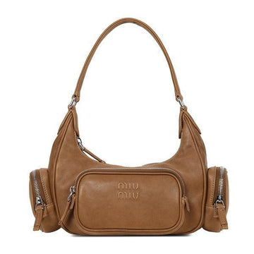 MIU MIU Tote Bag aus Karamell-Nappa mit Taschen 5BC188 2CRL F098L 153407574