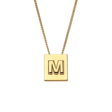 CELINE アルファベット M イニシャル ネックレス 37043 155339284
